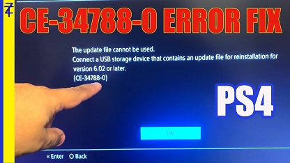 How to Fix the ce-34788-0 PS4 Error Code